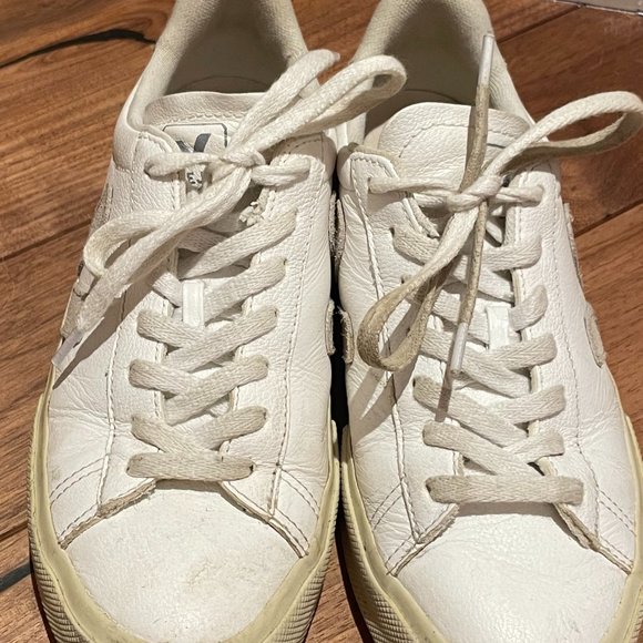 ‼️SOLD‼️VEJA CAMPO CHROMEFREE LEATHER WHITE NATURAL - Picture 10 of 12